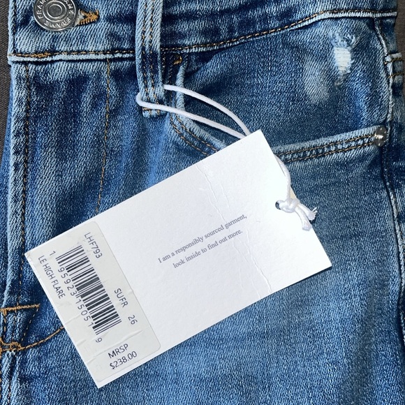 FRAME High Flare Jeans size 26, Sunfaded rips, SOLD OUT! NWT! $238 - Picture 9 of 11